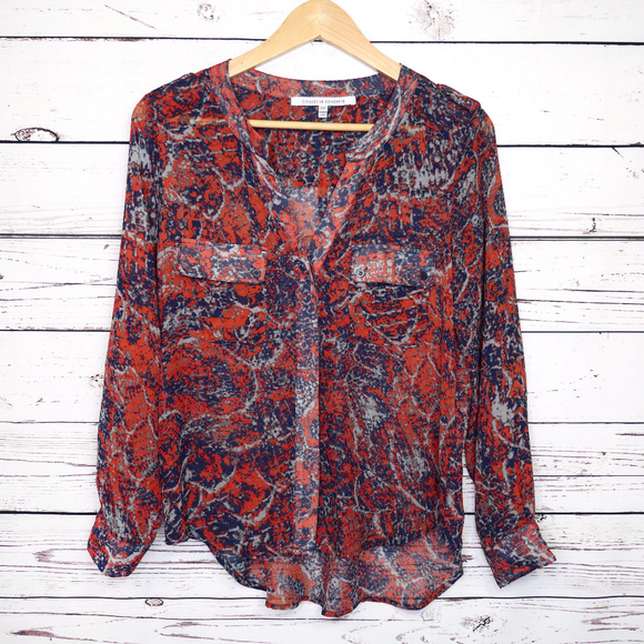 Collective Concepts | long sleeve sheere blouse - Picture 1 of 7